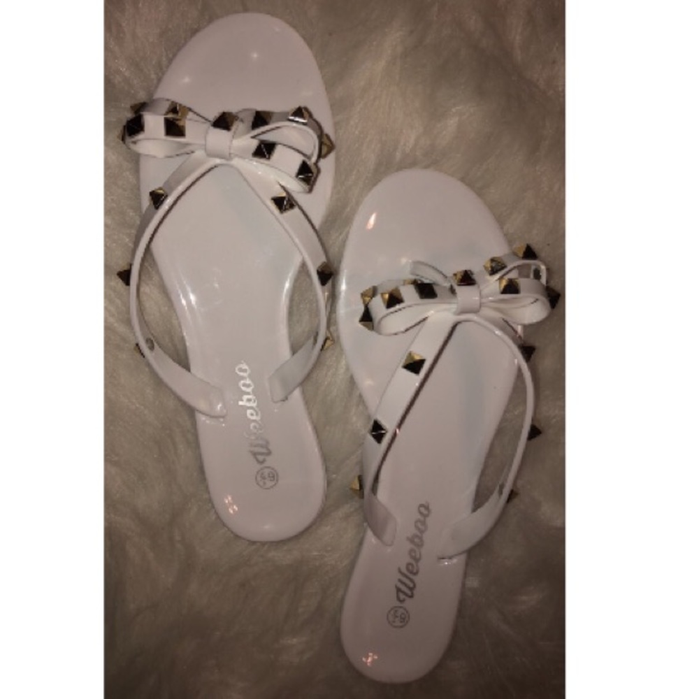 White sandals